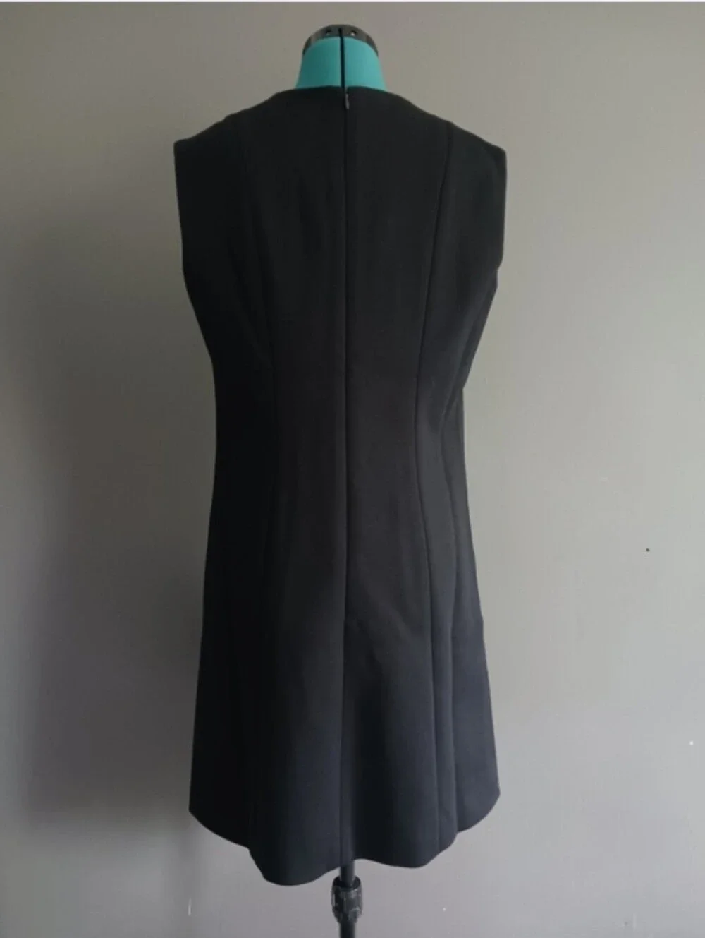 Chanel Uniform Black Laine Wool Blended  Dress Size 42